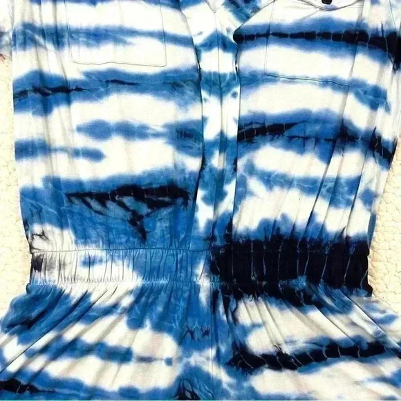 Young Fabulous & Broke Tie Dye Elastic Waist 3/4 Tab Sleeve Jumper Romper Size S - Picture 5 of 14